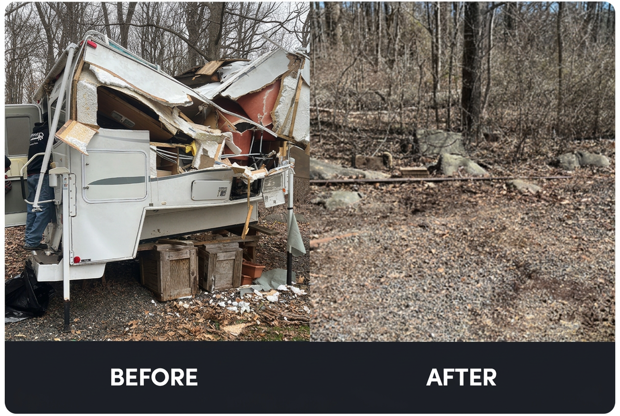 Camper demolition & haul-off
