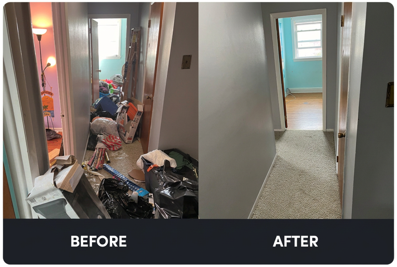 Hallway & hoarding cleanout